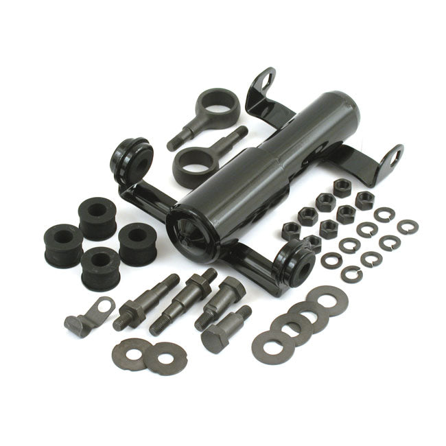 Hydraulic Shock Absorber Kit. Black for 36-52 H-D With Oem Springer Forks