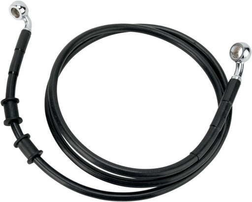 Drag Specialties Front Brake Line Black Vinyl Coated Stainless Steel Extended 4" - Part #17412896 - Hogparts UK