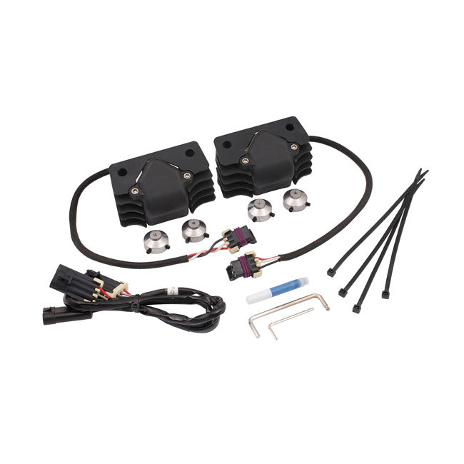 Accel, Stealth Cop Super Coil Kit Short. Black On Black for 07-20 XL In Custom Applications