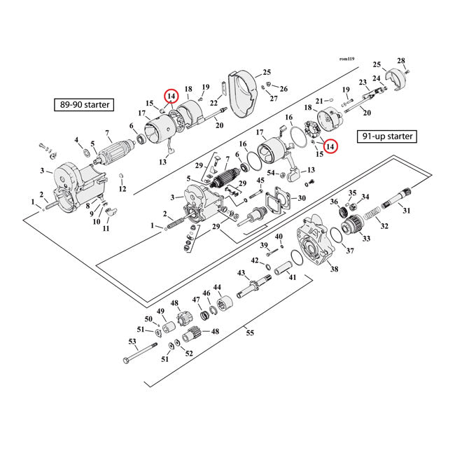 MCS Brush Set (4), Hitachi Starter Motor – 1989–1990 Big Twin; 1986–1990 XL…