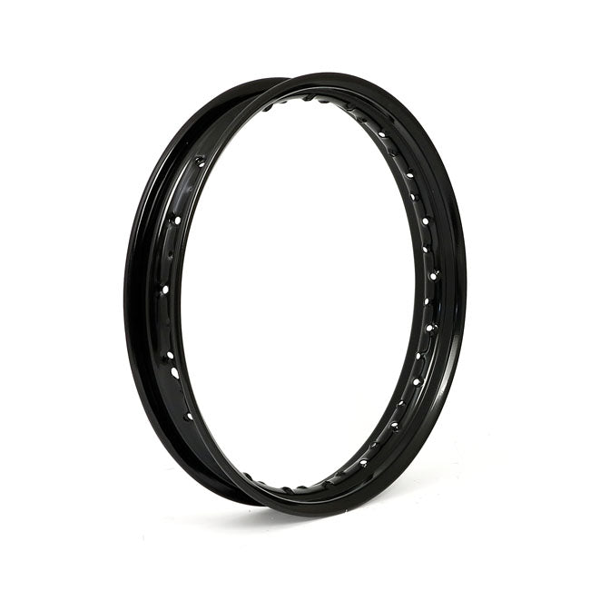 Wl Wheel Rim 2.15X18. Black Powder Coated Steel for Front: 30-48 Flathead Big Twin; 42-43 Wlc  Rear: 35-52 Wla