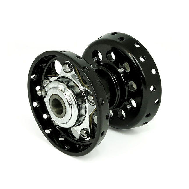 Custom Star Hub, For Oem Axle. Black With Chrome Star for Rear: 37-52 Wl/A  Front & Rear: 36-52 Wlc; 36-64 Big Twin