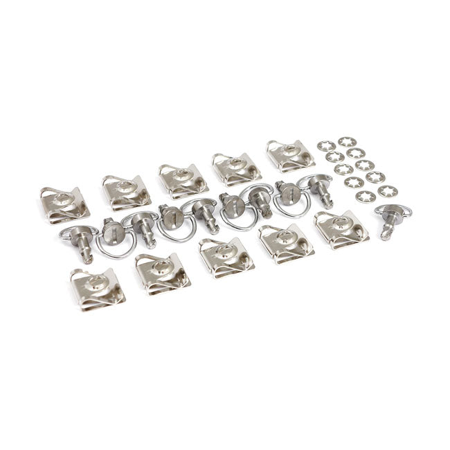Motorcycle Storehouse M6 Quick-Lock Fastener Set Silver