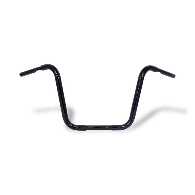 Motorcycle Storehouse 1-1/4" Buffalo Apehangers, 14" High, Black for 82-20 H-D (Excl. 08-20 E-Throttle; 88-11 Springers)