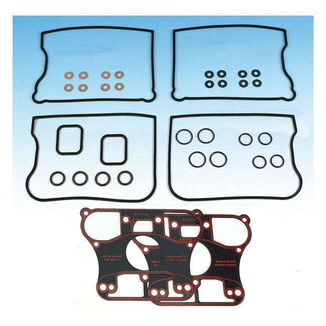James, Rocker Cover Gasket Set. Steel Base for 84-91 Big Twin