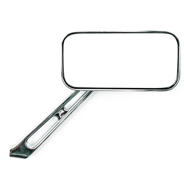 MCS Mirror Rectangular Long Stem Chrome – 65-Up H-D