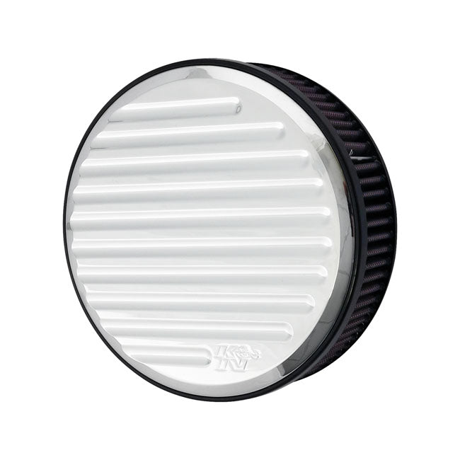 K&N Street Metal High-Flow Air Intake Grind, Chrome for 91-20 XL (Excl. XR1200)