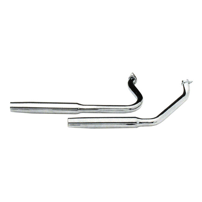 Paughco, Tapered Exhaust (38"). Chrome for 70-84 FLH Shovel