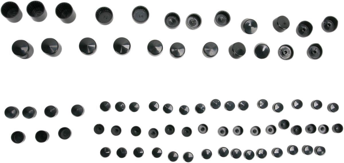 Drag Specialties Bolt Cover Kit Standard Black - Part #24010705 - Hogparts UK
