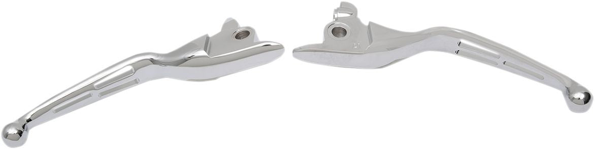 Drag Specialties Lever Sets Slotted Wide Blade Chrome - Part #06101955 - Hogparts UK