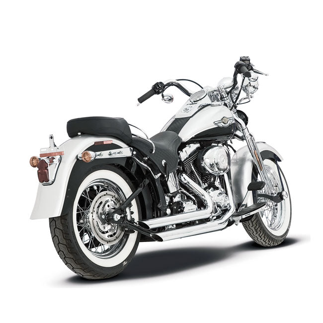 Paughco, 2-1/4" 9Twentyfives. Slash Cut. Chrome for 86-11 Softail