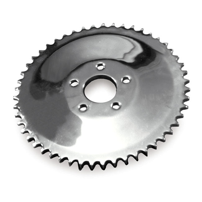 Motorcycle Storehouse Rear Sprocket Solid, Chrome. 51T for 73-85 4-Sp Big Twin; 79-81 XL