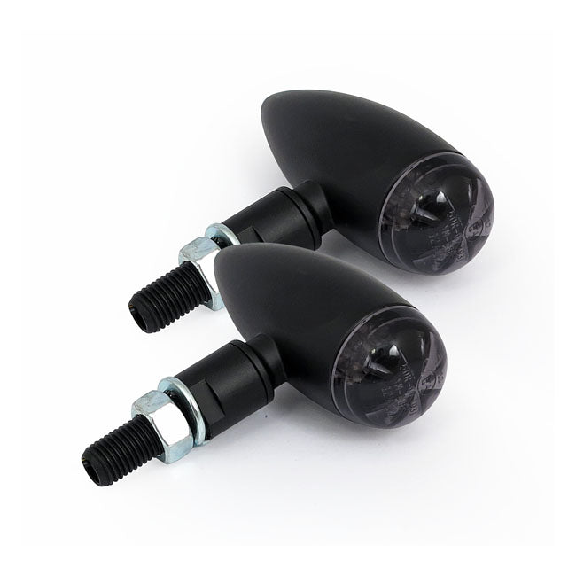 Motorcycle Storehouse Micro Bullet LED Turn Signals, Black