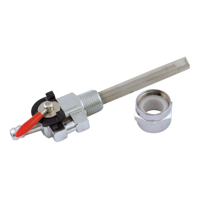 Accel High Flow Fuel Valve for 75-06 Big Twin, XL (Excl. Inj. Models); Customs With 75-Up Style Threaded Tanks