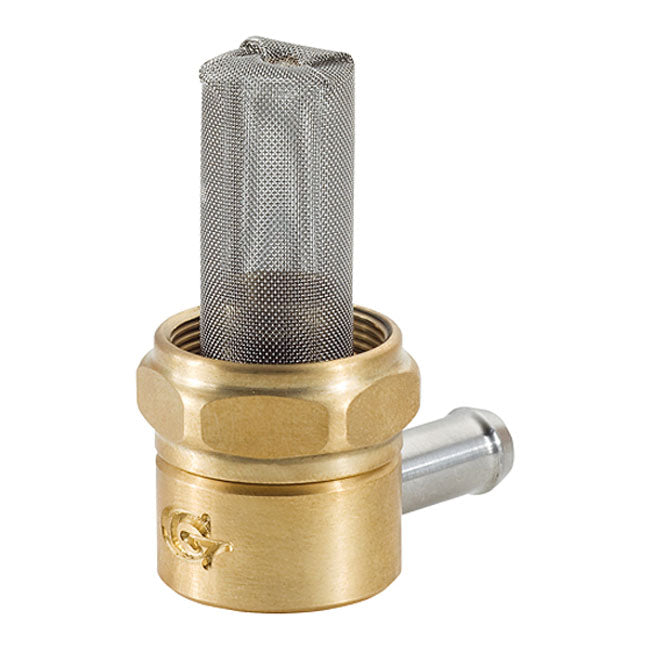 Golan, Low Profile Tank Fitting 22mm With Nut. Brass for 75-06 Big Twin, XL (Excl. Inj. Models); Customs With 75-Up Style Threaded Tanks