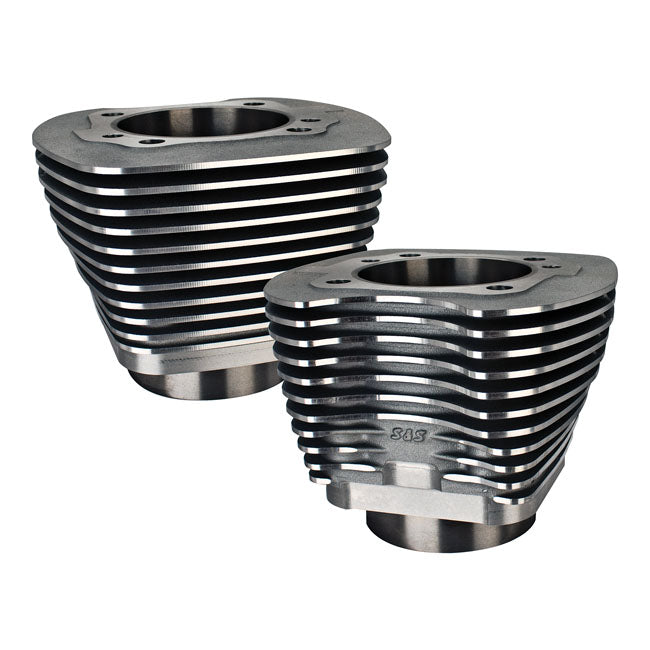 S&S, Twin Cam 3-7/8" Big Bore Cylinder Set. Silver for 99-06 88" Twin Cam To 95" And 06-17 96" To 103" Twin Cam