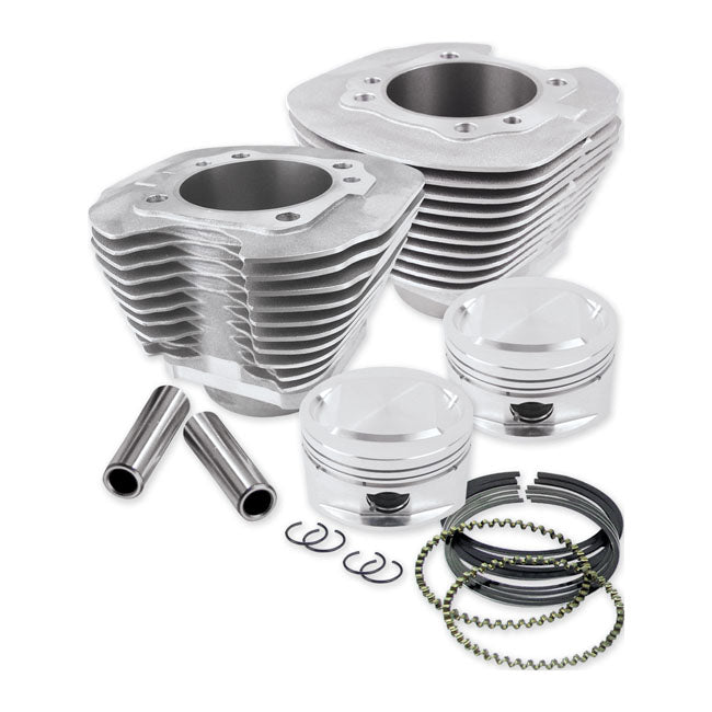 S&S, 95" Big Bore Cylinder & Piston Kit. Silver for 99-06 88" Twin Cam . With Stock 4" Stroke
