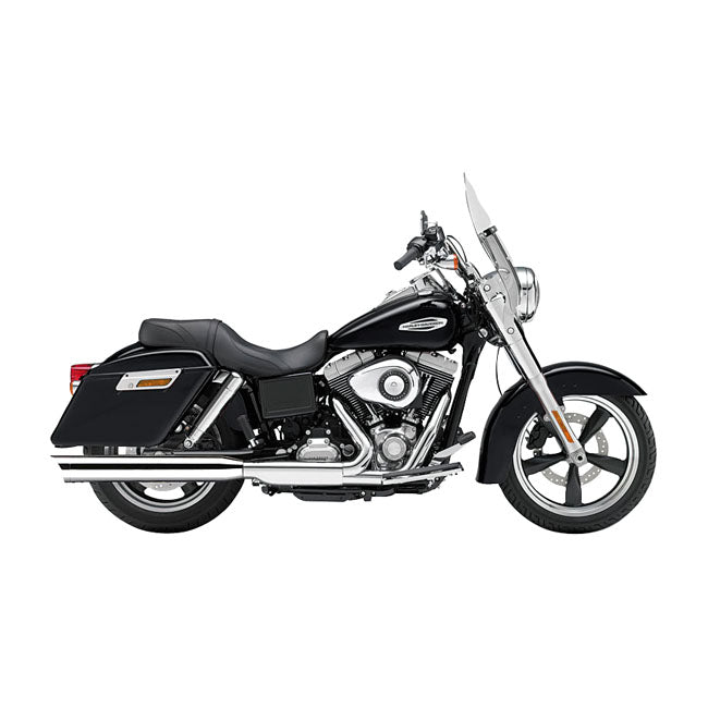 Cobra, Slip-On 4" Muffler With Scalloped Tip for 12-16 Dyna FLD Switchback
