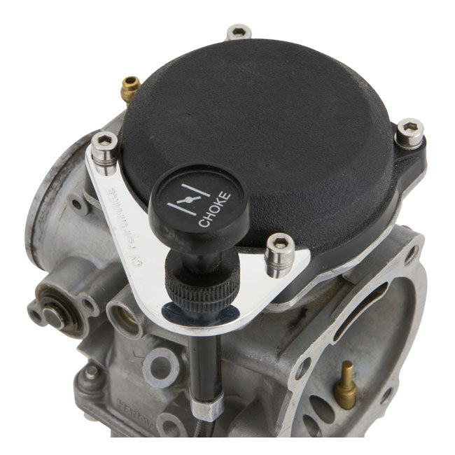 CVP, Choke Cable Bracket for 90-06 Big Twin; 88-06 XL. With Cv Carb