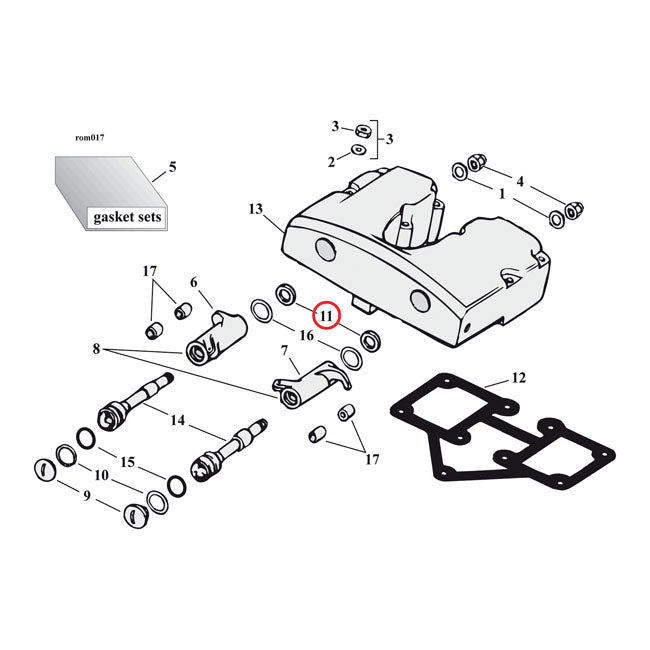 MCS Spacer, Rocker Arm – 1966–1984 Big Twin (4 Used)