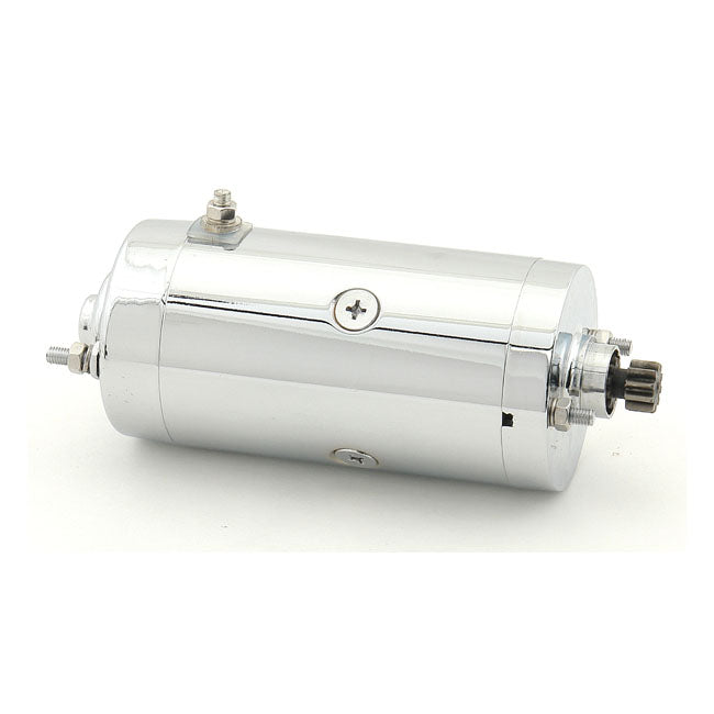 Accel, Ultra Tork Starter Motor, 0.8Kw. Chrome for 66-82 Big Twin; 67-80 XL