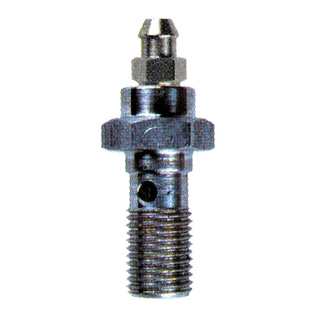 Goodridge, M10 X 1.00 Banjo Bolt W/Bleed Nipple. Chrome