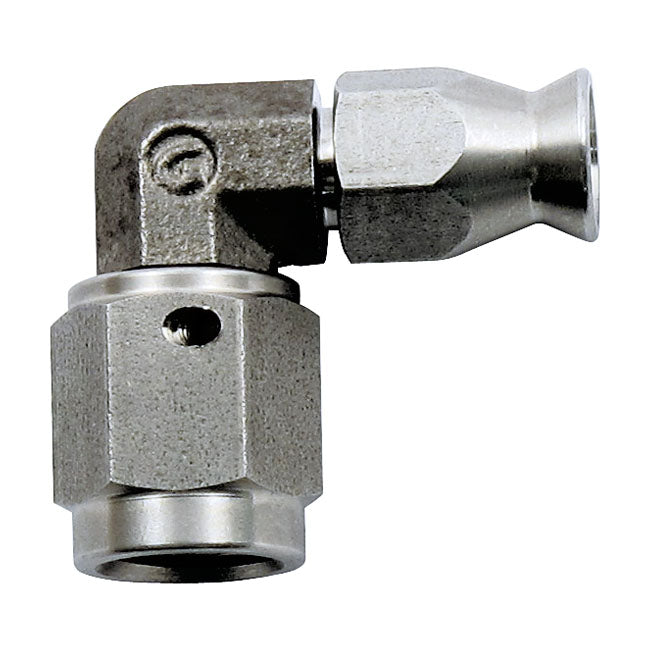 Goodridge Hose End 90 Degrees. Stainless