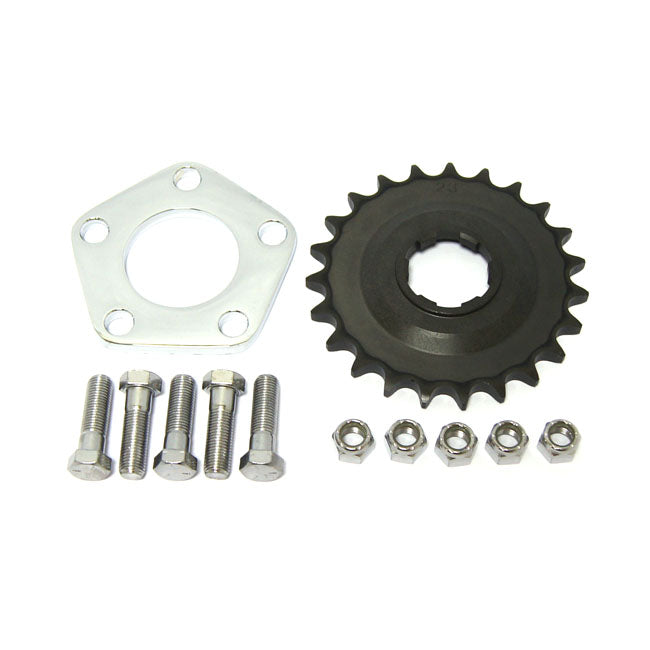 Motorcycle Storehouse 1/4 Inch Offset Sprocket & Spacer Kit for 36-85 4-Speed Big Twin & Custom Applications