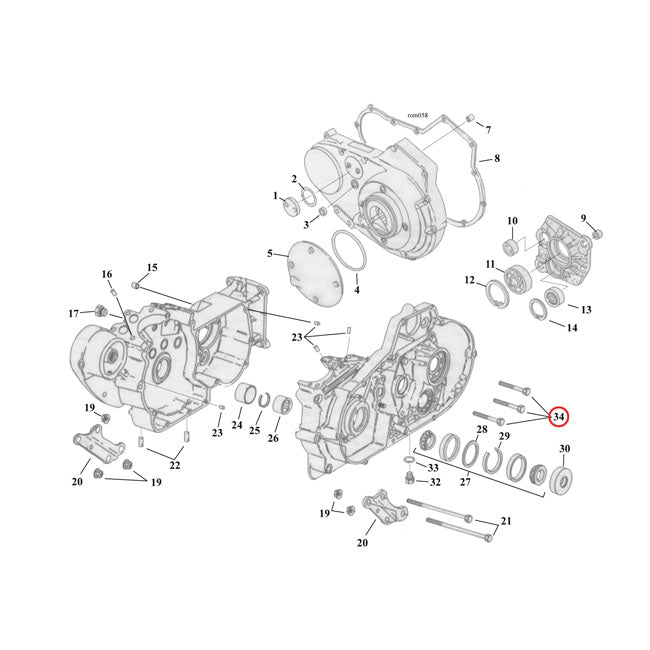 Crankcase Bolt Kit, Allen for 91-03 XL
