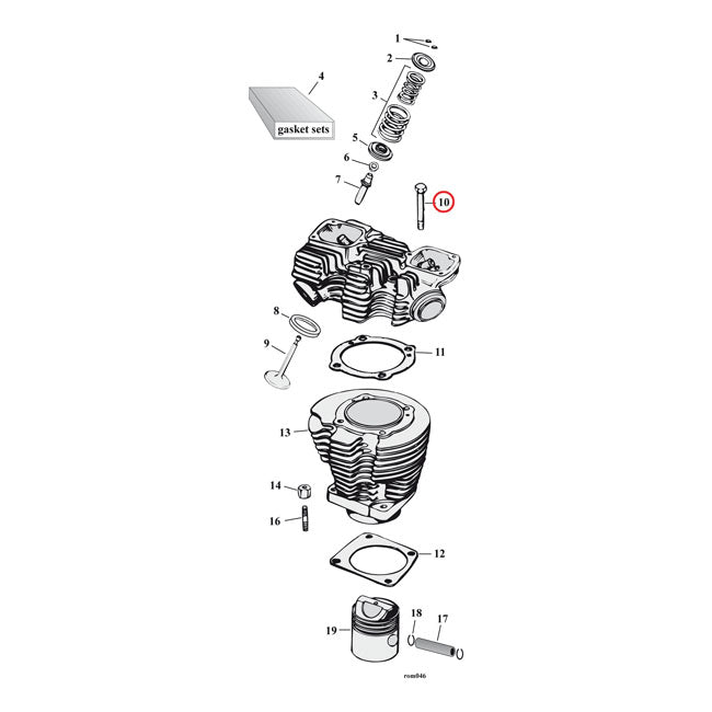Head Bolt Kit, Allen for L73-85 XL