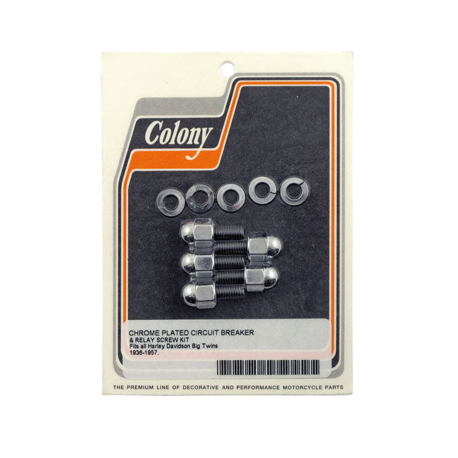 Colony, Circuit Breaker Screw Kit. Acorn for 36-57 Big Twin