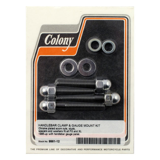 Colony Handlebar Clamp & Gauge Mount Kit for 95-15 FX Models