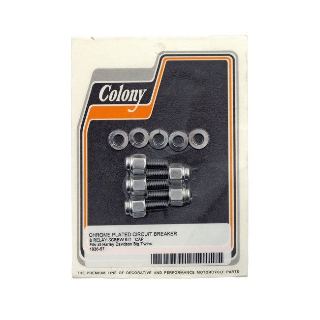 Colony, Circuit Breaker Screw Kit. Cap Style for 36-57 Big Twin