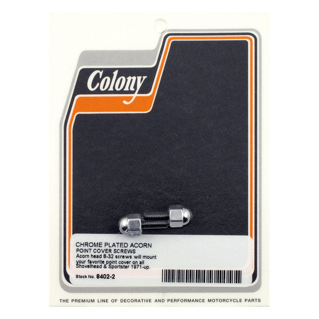 Colony, Point Cover Mount Kit. Acorn, Chrome for 70-99 Big Twin (Excl. TC); 71-03 XL