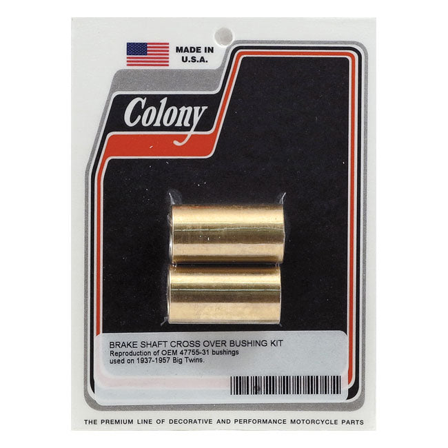 Colony, Brake Shaft Crossover Bushing Set for 37-57 Big Twin With Mechanical Rear Brake