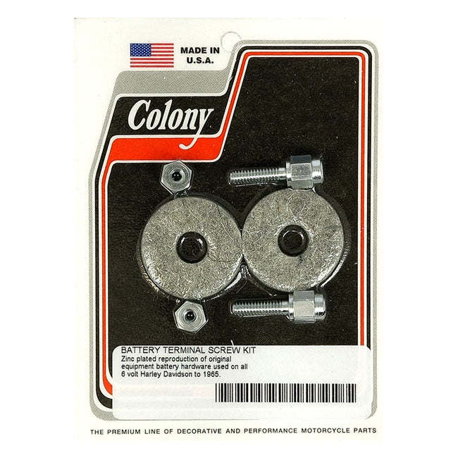 Colony Terminal Screw Kit, Battery Box for 23-65 All 6V H-D Models