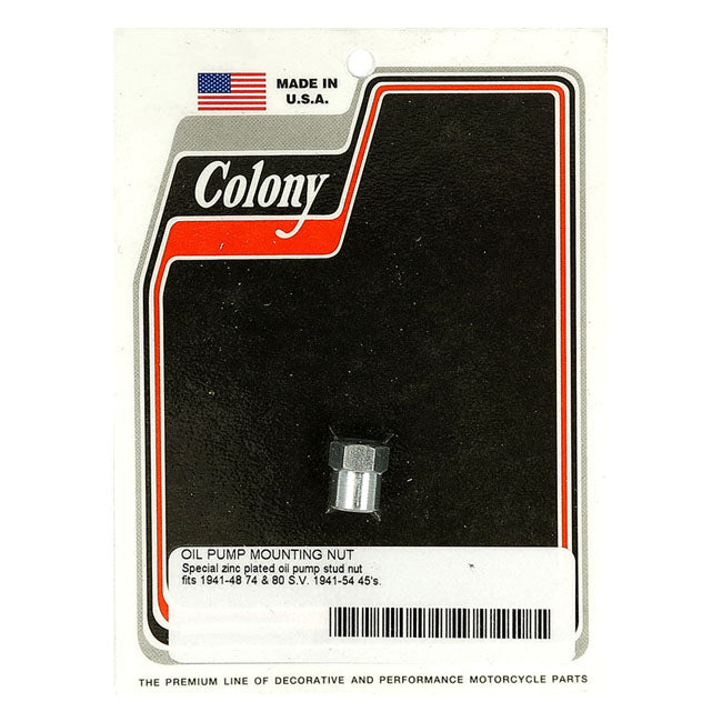 Colony Oil Pump Nut, Early Style for 41-48 Sv Big Twin; 41-54 45" Sv