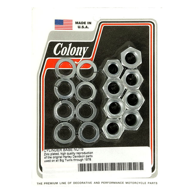 Colony Cyl Base Nut Kit for 30-78 Big Twin