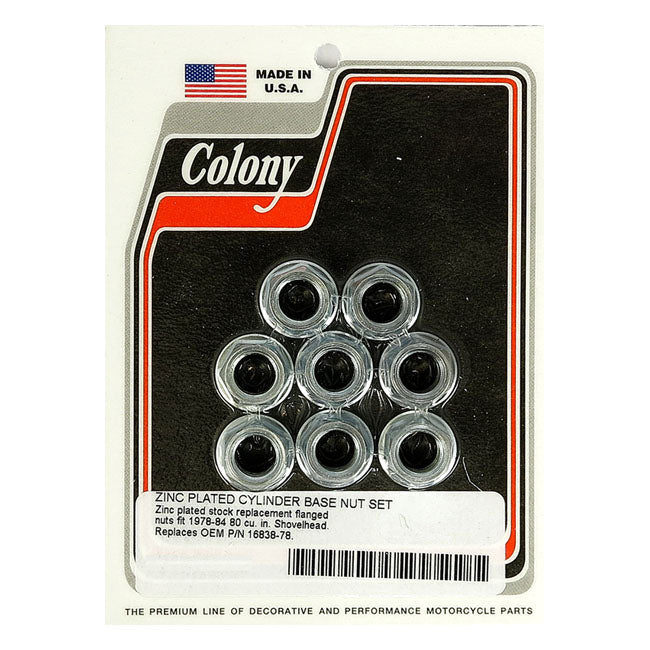 Colony Cyl Base Nut Kit for 79-84 1340Cc Big Twin