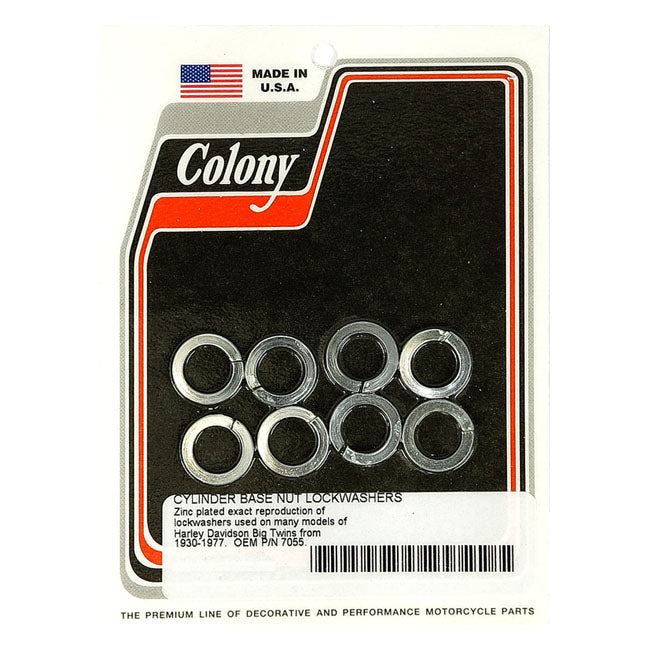Colony Cyl Base Lock washers for 30-78 Ohv & Sv Big Twin; 57-86 XL