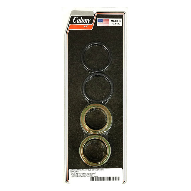 Colony O-Ring Manifold Conv. Nipple Kit for 36-39 61" Ohv Big Twin (Knuckle With Small Ports)