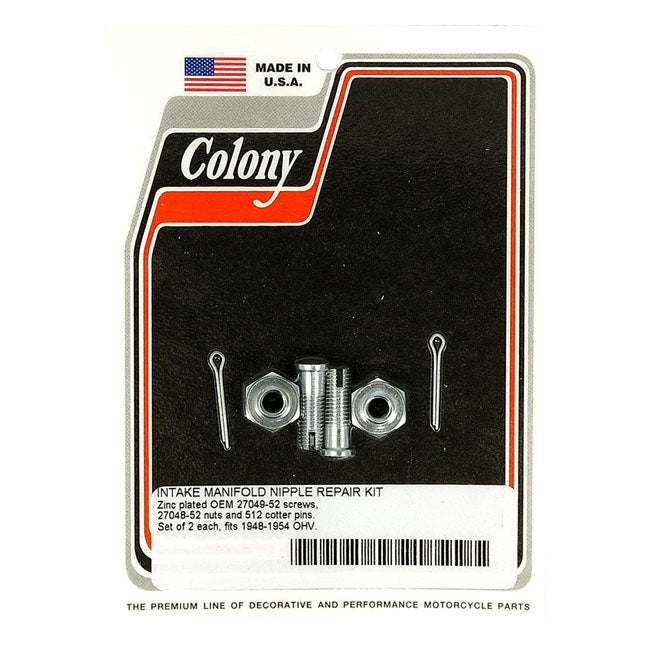 Colony Inlet Nipple Repair Kit for 32-54 All Big Twin Ohv & Sv; 32-73 45" Sv