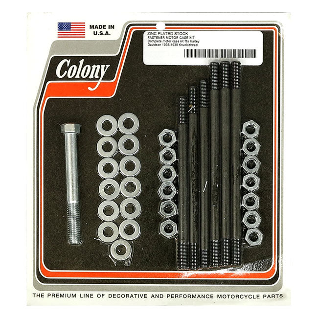 Colony Crankcase Bolt Kit for 36-39 Knuckle