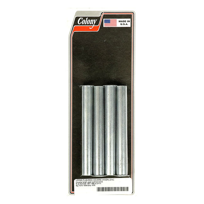 Colony, Inner Pushrod Cover Tubes. Zinc for 48-E79 Big Twin; 54-E79 XL
