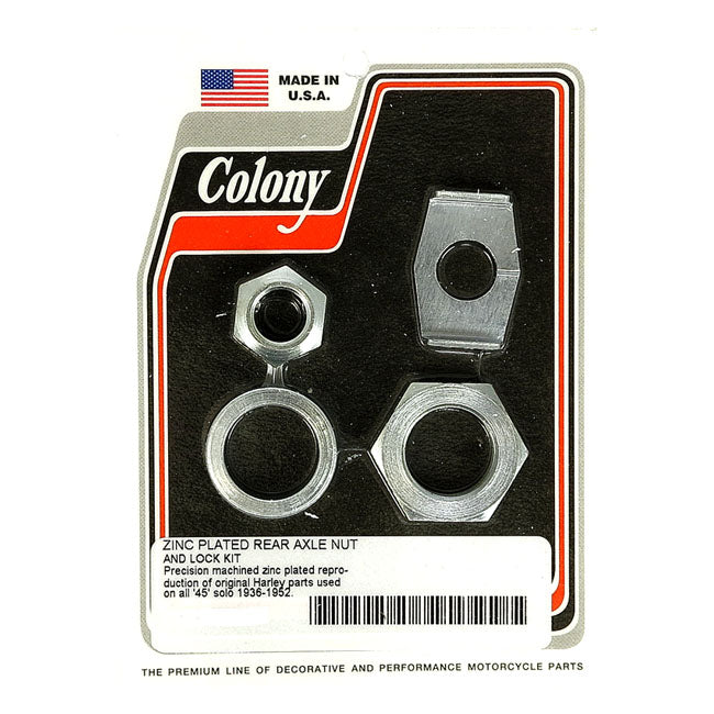 Colony Rear Axle Nut & Lock Kit for 36-52 45" Sv Solo Models