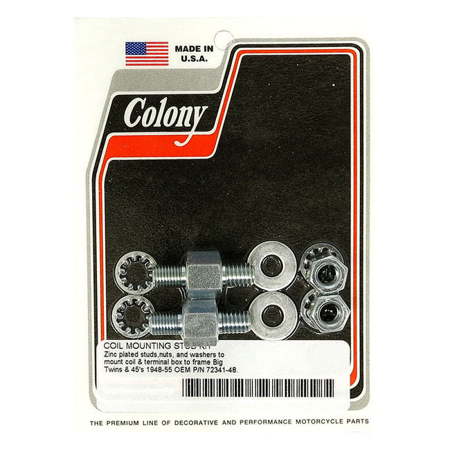 Colony, Coil Mount Stud Kit for 48-55 Big Twin, 45" Flathead