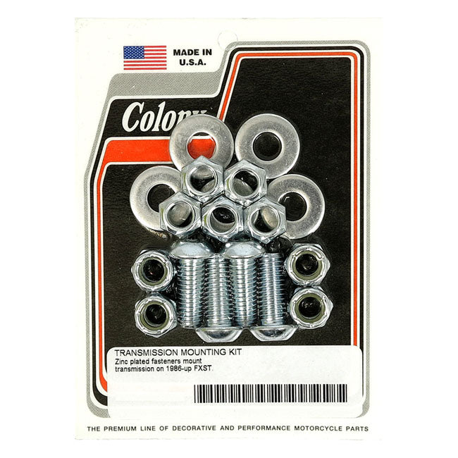 Colony, Transmission Mount Kit. Zinc for 86-99 FXST