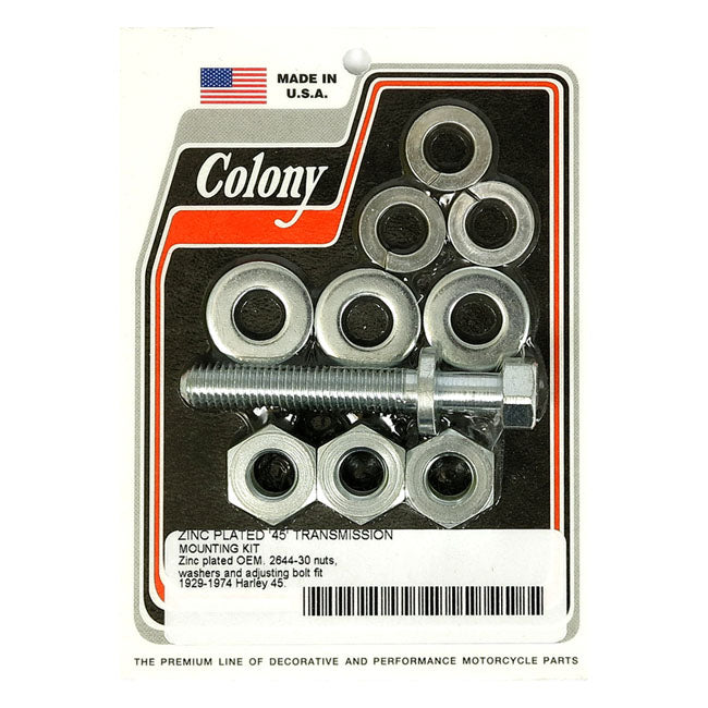 Colony, Transmission Mount Kit. Zinc for 29-73 45" Sv