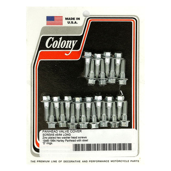 Colony Rocker Cover Screw Kit for 48-65 Panhead