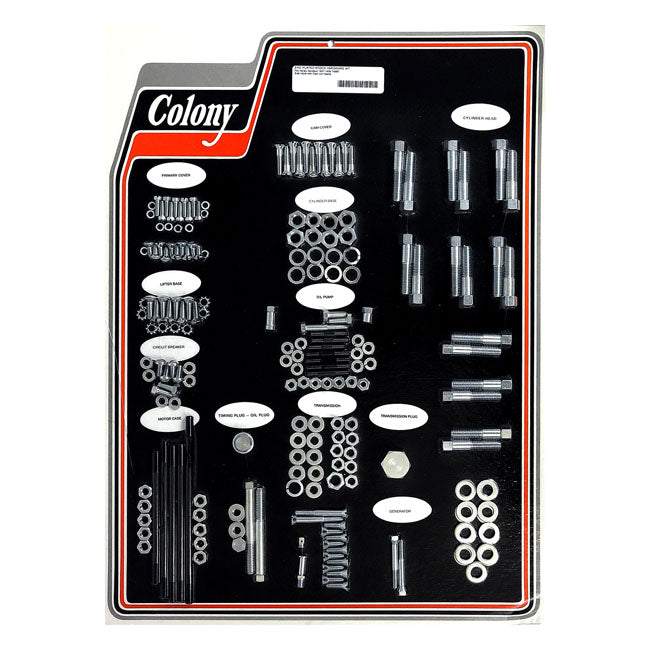Colony Motor Screw Set for 37-39 74/80" U Models With Cast Iron Heads